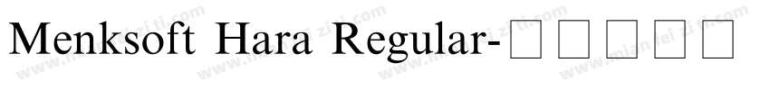 Menksoft Hara Regular字体转换
